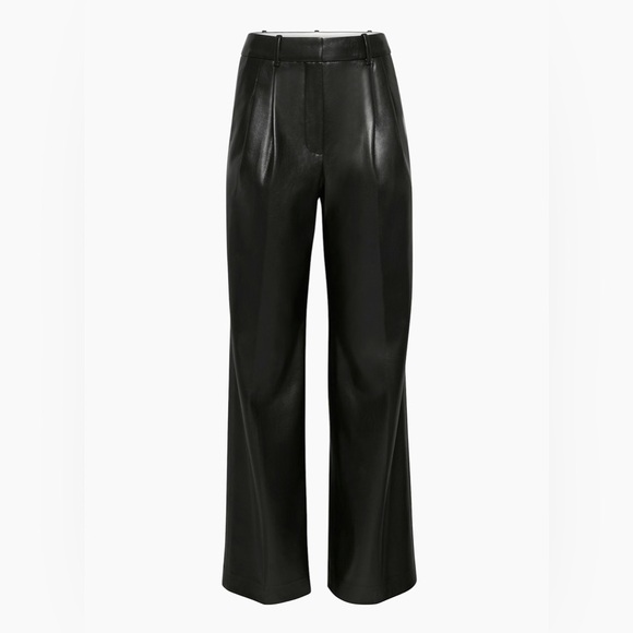 Aritzia Wilfred Effortless Pant High-Waisted Vegan Leather Pants - Size 4 - Picture 6 of 9